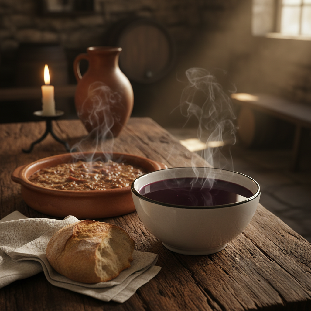Vinhão in a White Bowl: Red Wine and Sarrabulho in Ponte de Lima